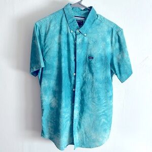 RVCA tie-dye button down short sleeve shirt. Lightweight. Spring/summer shirt